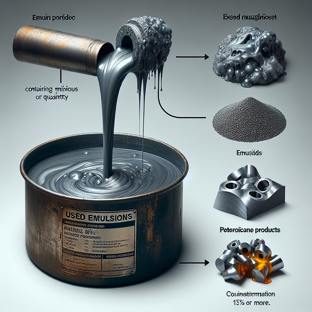 эмульсии и эмульсионные смеси для шлифовки металлов отработанные, содержащие масла или нефтепродукты в количестве 15 % и более