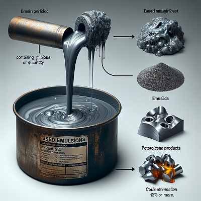 эмульсии и эмульсионные смеси для шлифовки металлов отработанные, содержащие масла или нефтепродукты в количестве 15 % и более
