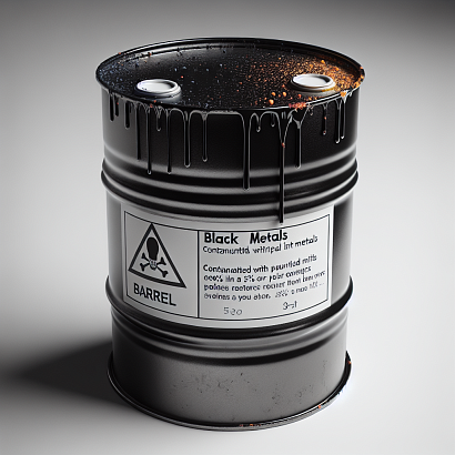 тара из черных металлов, загрязненная лакокрасочными материалами (содержание 5% и более)