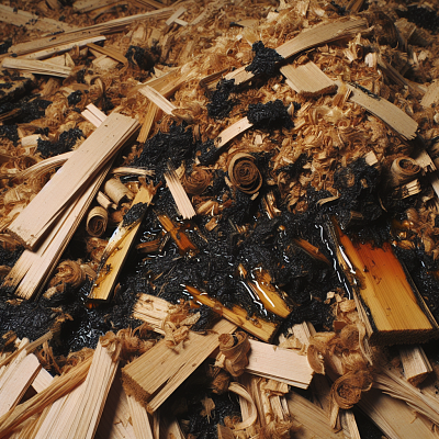 опилки и стружка древесные, загрязненные нефтью или нефтепродуктами (содержание нефти или нефтепродуктов 15 % и более)