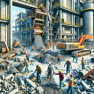 лом бетона при строительстве и ремонте производственных зданий и сооружений